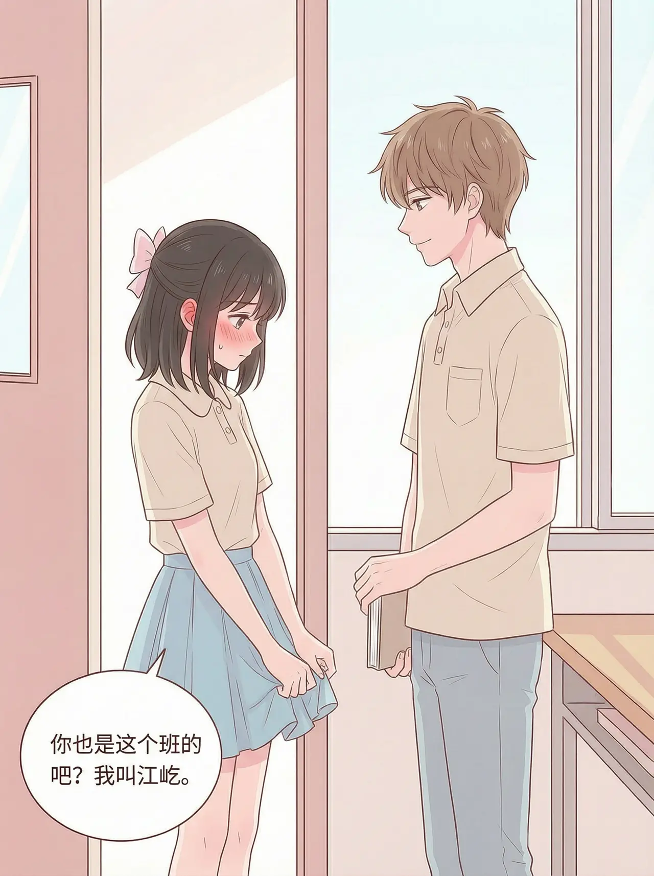校园初遇小甜文漫画｜7页连续分镜 6