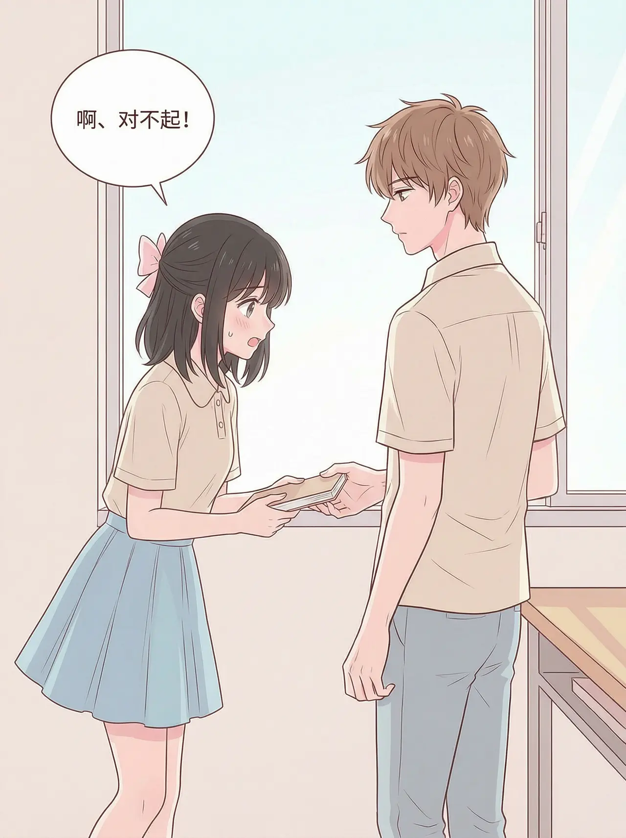校园初遇小甜文漫画｜7页连续分镜 4