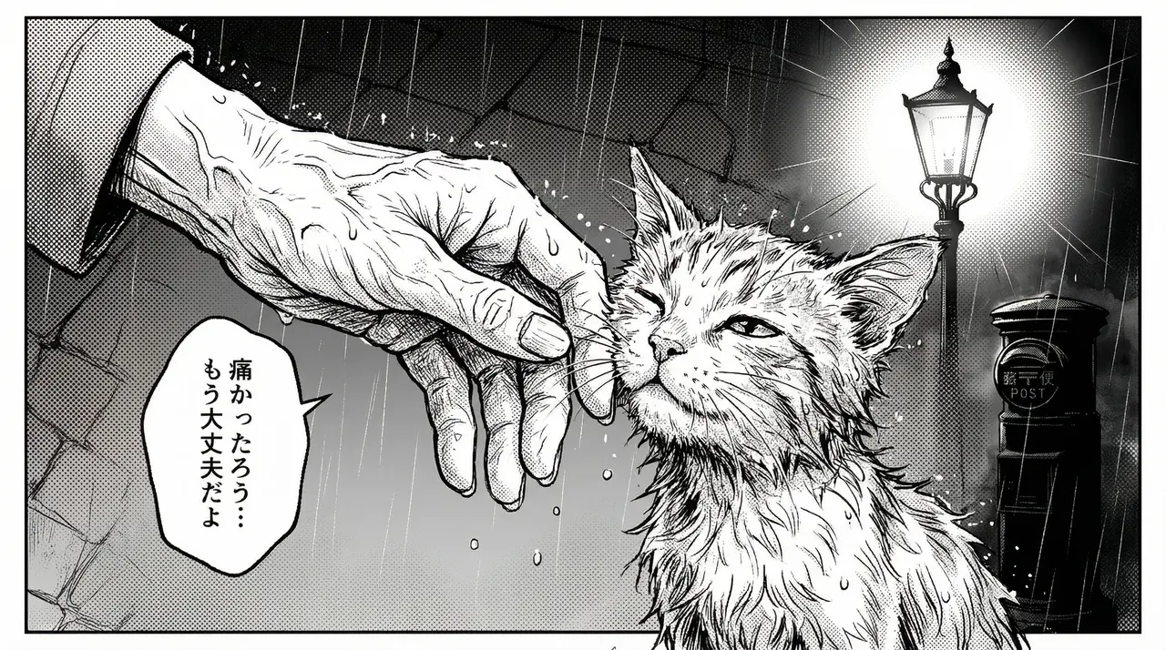 路地裏の猫と灯り 6