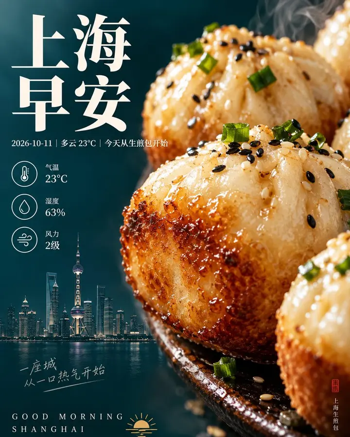 上海早安美食海报