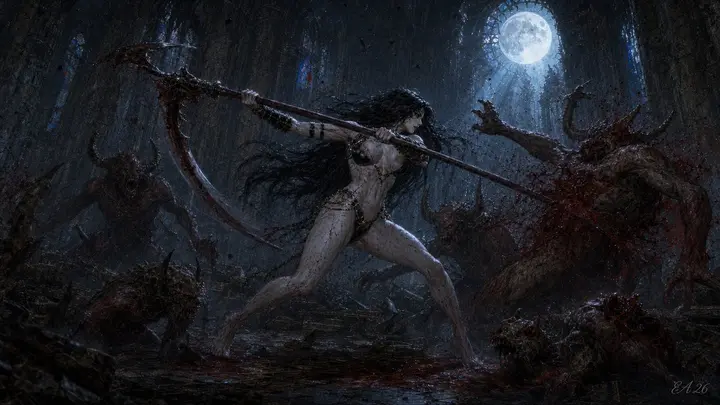 Lady Death 大战恶魔