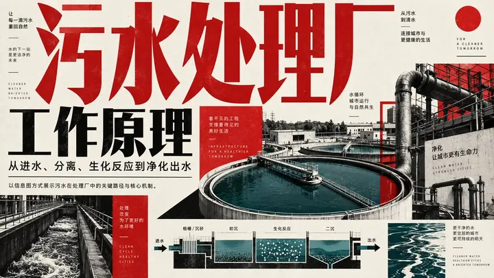污水处理厂信息图