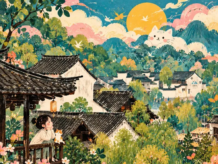 梦幻童话插画风格