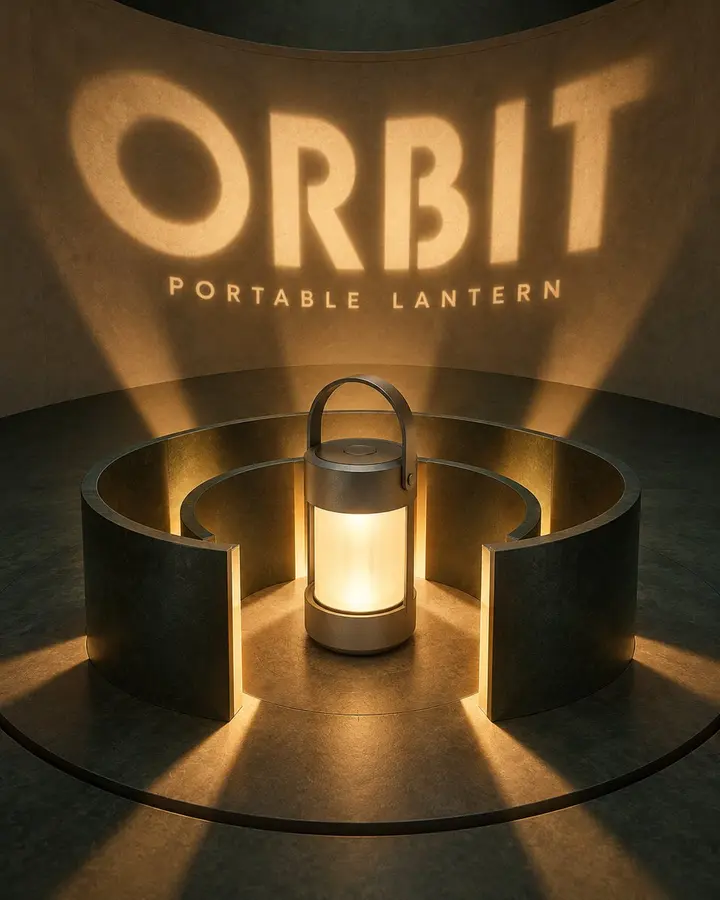 ORBIT 便携灯光影海报