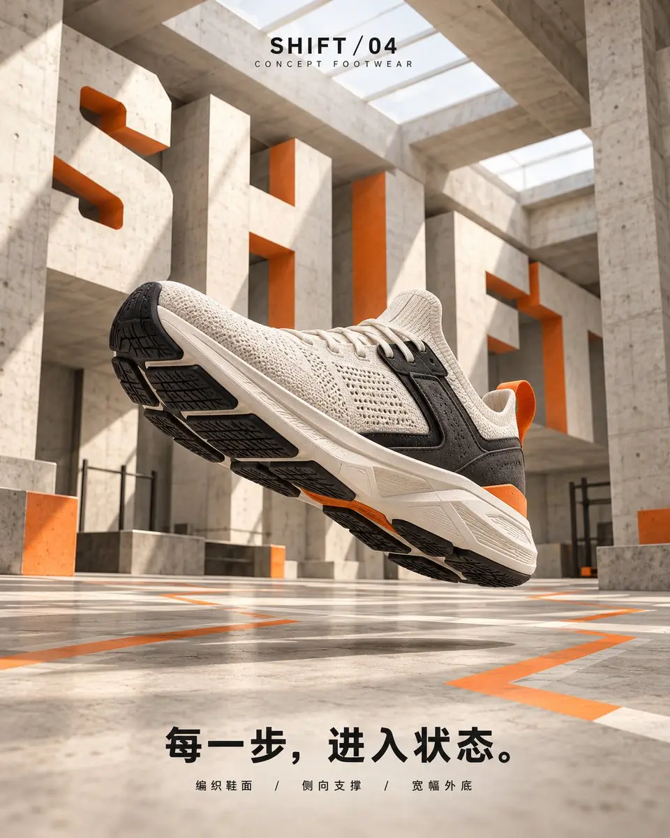 GPT-2 运动鞋广告海报提示词