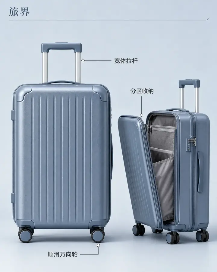 旅界登机箱尺寸结构信息图