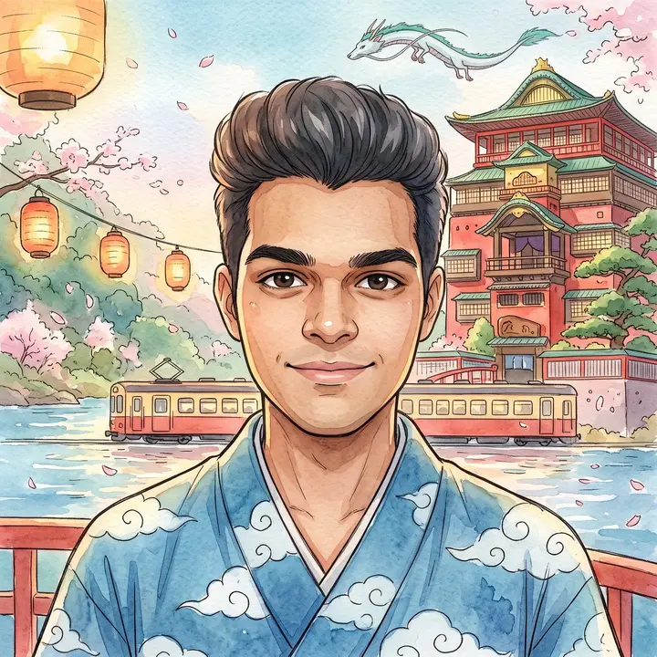 《千与千寻》氛围水彩人像