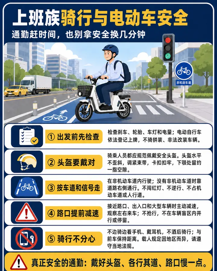 上班族骑行与电动车安全