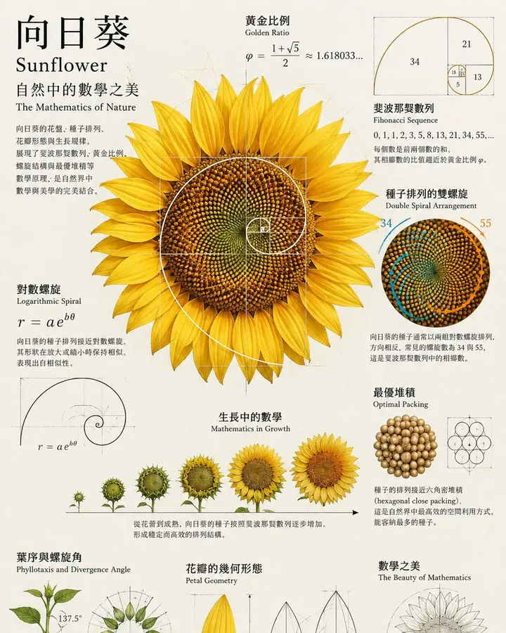 向日葵数学信息图
