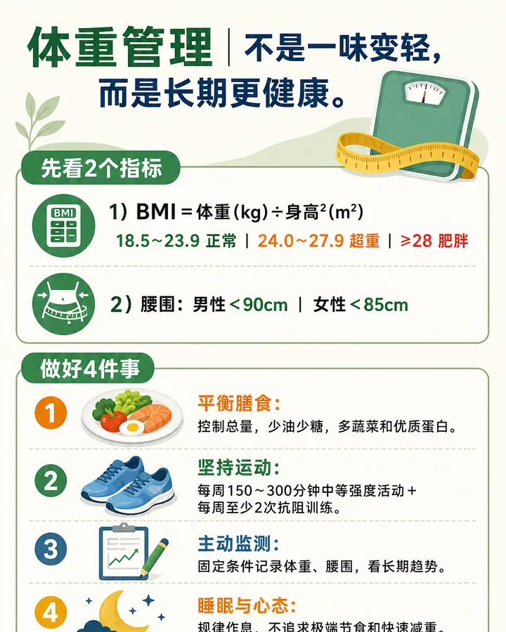体重管理知识卡