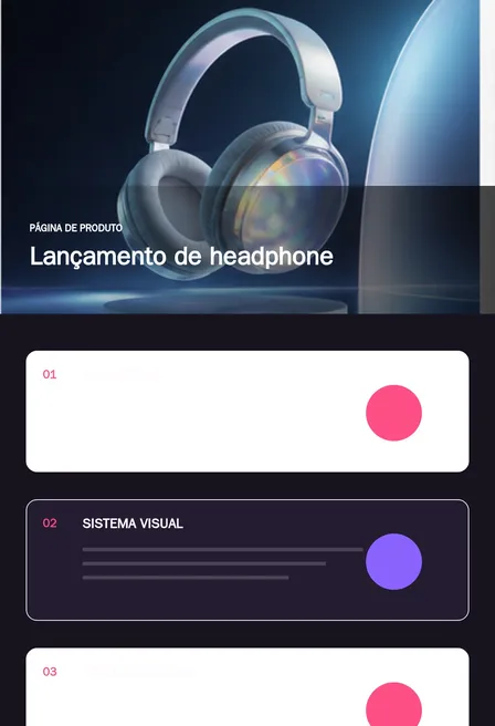 Lançamento de headphone