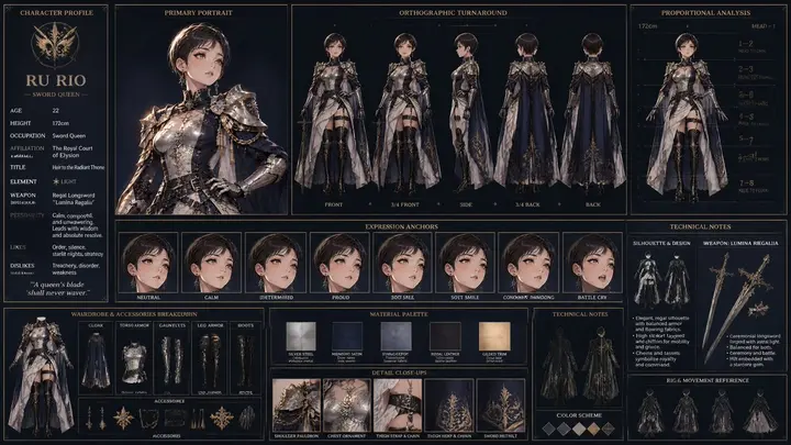 动漫角色设计表：剑之女王