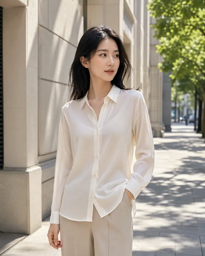 Lightweight Sun Shirt in a Summer Commute Scene