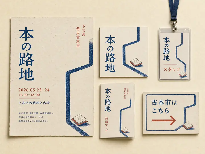 本の路地 下北泽周末古书市品牌物料系统