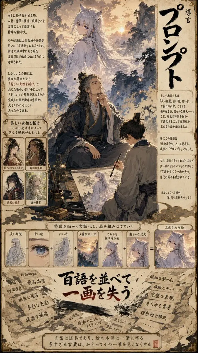 漫画信息图：AI 提示词工程