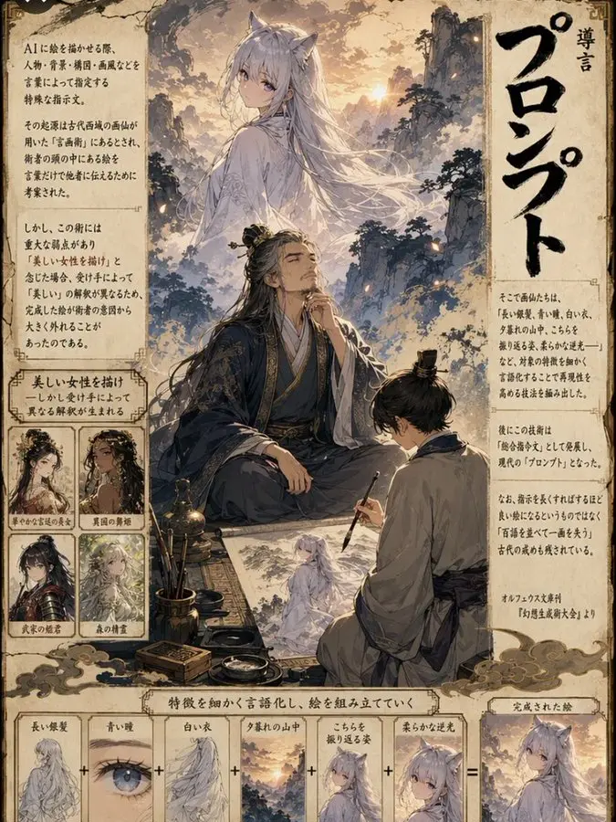 漫画信息图：AI 提示词工程