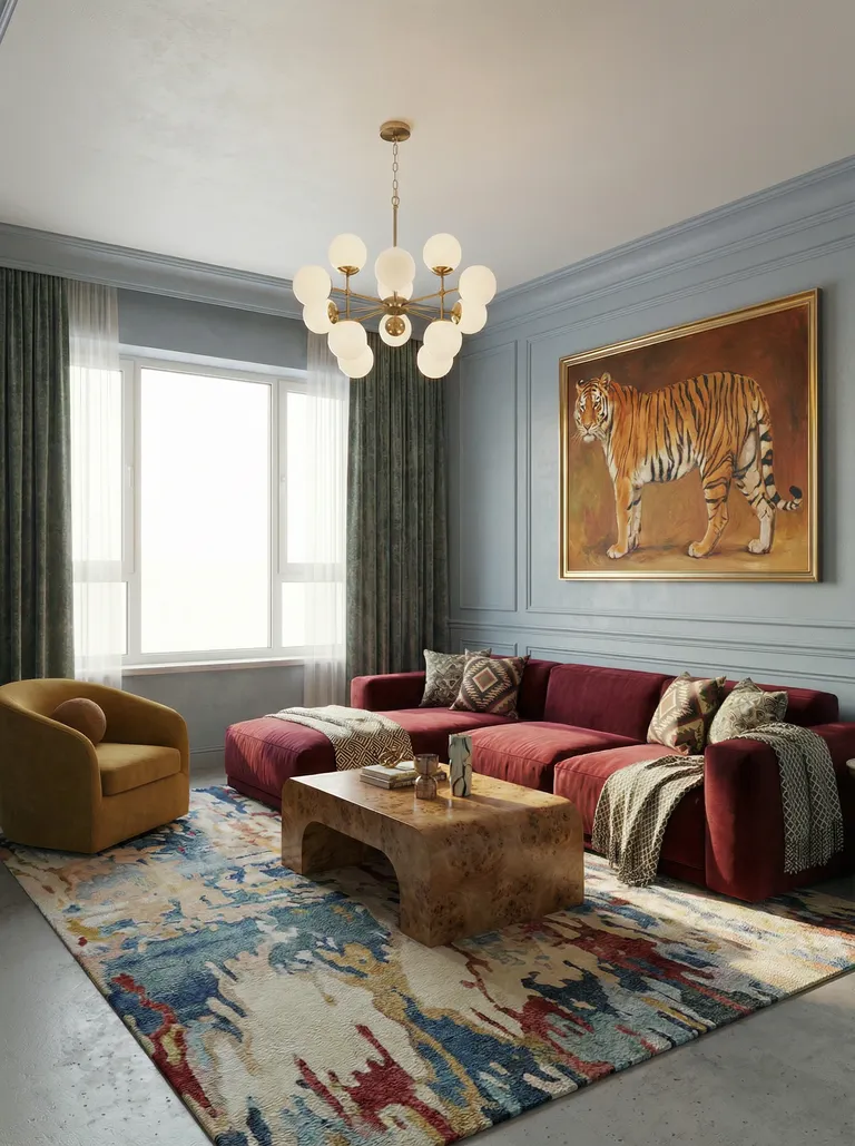 French-style living room preview