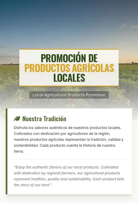 Promote Local Agr. Products in Bilingual A4 Brochure