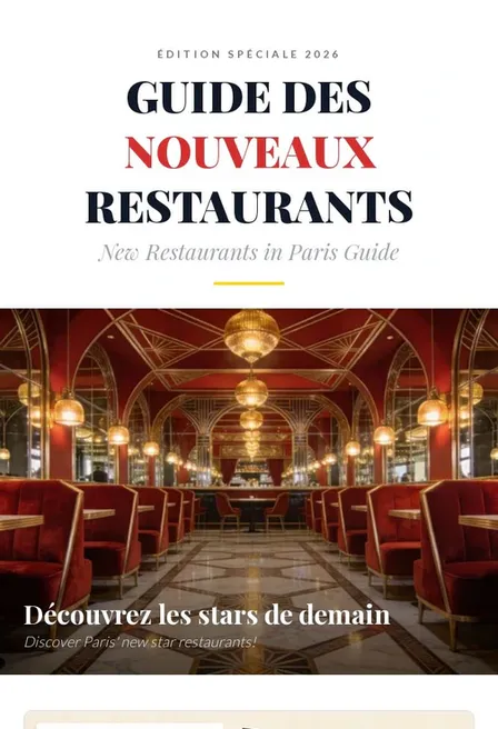 Paris 2026 New Restaurant Guide in A4